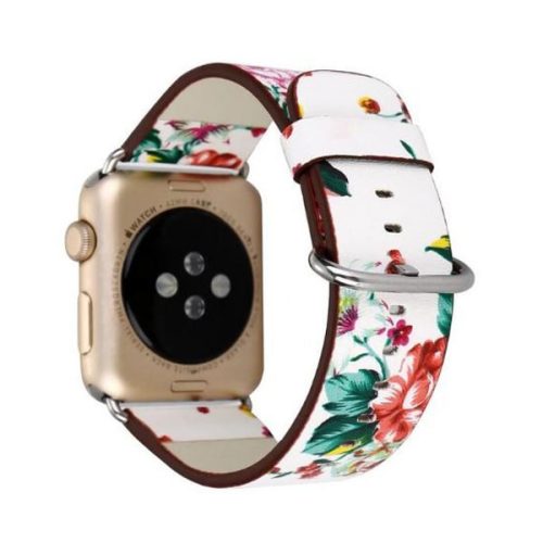 Apple Watch virágmintás óraszíj /red rose/ 42/44/45 és 49 mm