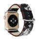 Apple Watch virágmintás óraszíj /black rose/ 42/44/45 és 49 mm