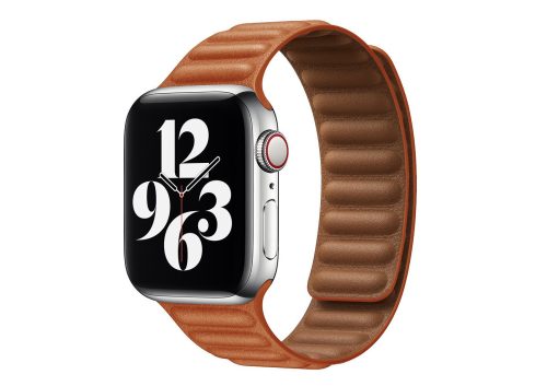 Apple Watch két részes mágneses bőróraszíj /aranybarna/ 38/40/41 mm