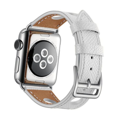 Apple Watch rally bőróraszíj /fehér/ 38/40/41 mm