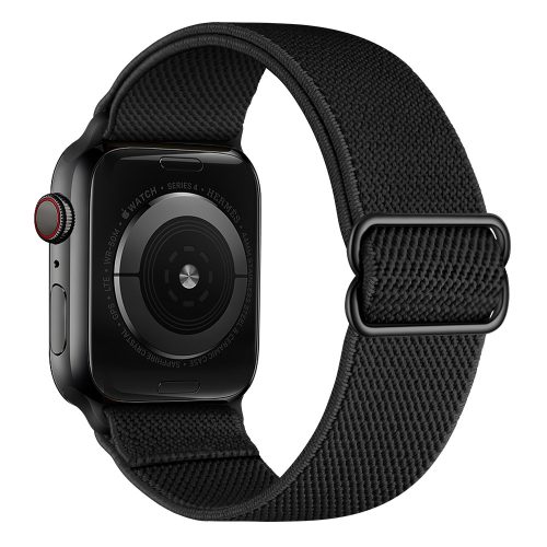 Apple Watch állítható rugalmas szövet óraszíj /fekete/ 38/40/41 mm