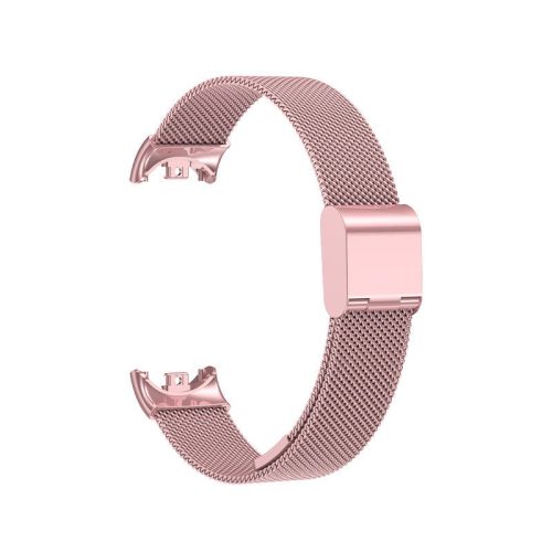 MYBANDZ Mi Band 8 - Csatos milánói fém óraszíj - pink-arany