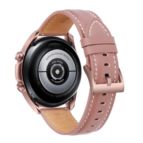 MYBANDZ Elegáns bézs bőróraszíj rosegold csattal / 22mm