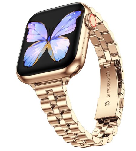 Apple Watch "Jubilee" láncszemes vékony fém óraszíj /rosegold/ 42/44/45/49 mm