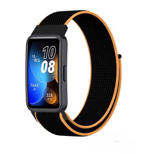 MYBANDZ Tépőzáras szövet óraszíj/narancs-fekete Huawei Band 8