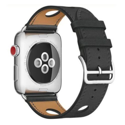 Apple Watch rally bőróraszíj /fekete/ 42/44/45/49 mm