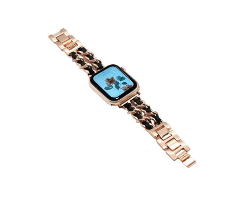 Apple Watch Dubaj óraszíj / rosegold-fekete / 38/40/41 mm