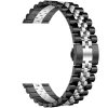 MYBANDZ Steel'o fém óraszíj / fekete-ezüst/ 20mm