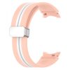 MYBANDZ Csíkos szilikon óraszíj Galaxy Watch 4-5-6 /pink-fehér/