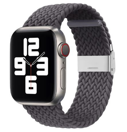 Apple Watch állítható fonott szövet óraszíj /szürke/ 42/44/45/49 mm