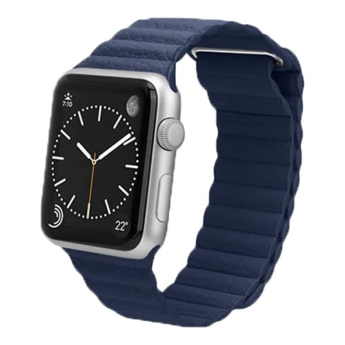 Apple Watch mágneses bőróraszíj /sötétkék/ 38/40/41 mm