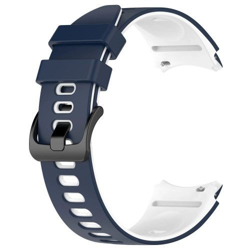 MYBANDZ kétszínű rés-nélküli szilikon óraszíj Galaxy Watch 4-5-6/kék-fehér/ 20mm