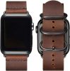 Apple Watch vintage bőróraszíj-sötét barna 42/44/45 és 49 mm