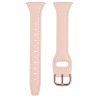 MYBANDZ Elegáns slim bőróraszíj rosegold csattal /púder/20mm