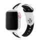 Apple Watch szilikon óraszíj /fehér-fekete/ 42/44/45/49 mm